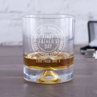 Personalised First Father's Day Best Daddy Whisky Tumbler Product Image