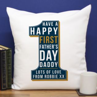 Personalised First Father's Day Number 1 Cushion Product Image