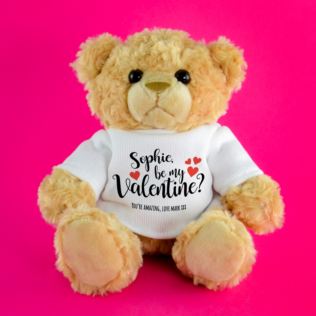 Personalised Be My Valentine Teddy Bear Product Image