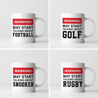 Warning! May Start Talking About... Sports Mug Product Image