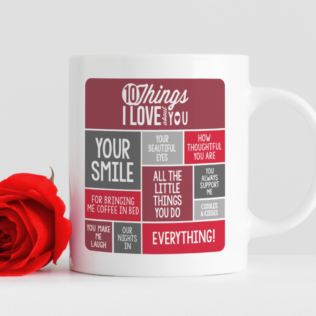 Personalised 10 Things I Love About You Mug Product Image