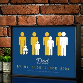 Personalised Dad By My Side Light Box Product Image