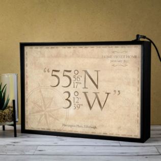 Personalised Coordinates Light Box Product Image