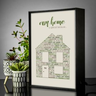 Personalised Our Home Is Special Light Box Product Image