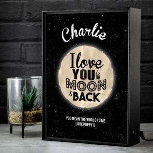 Love You to the Moon and Back Personalised Light Box Product Image