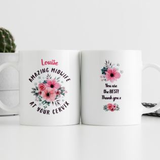 Personalised Amazing Midwife At Your Cervix Mug Product Image