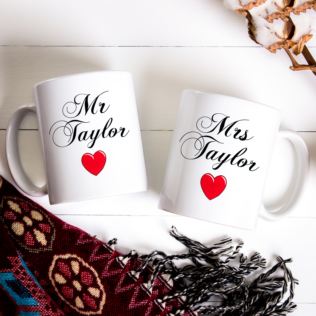 Personalised Mr and Mrs Mugs Product Image