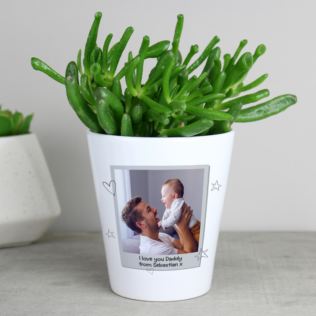 Personalised Photo Upload Plant Pot Product Image