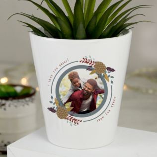 Personalised Photo Plant Pot For Dad Product Image