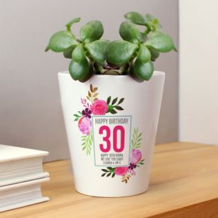 Personalised 30th Birthday Plant Pot Product Image