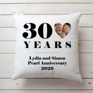 Personalised 30th Wedding Anniversary Photo Cushion Product Image