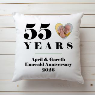 Personalised 55th Wedding Anniversary Photo Cushion Product Image