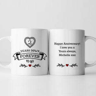 Personalised 2 Years Down Forever to Go Mug Product Image
