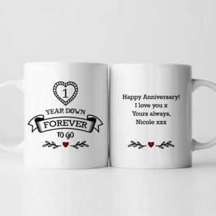 Personalised 1 Year Down Forever to Go Mug Product Image
