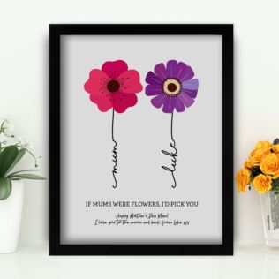 Personalised If Mums Were Flowers Print Product Image
