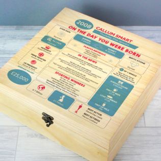 Personalised The Day You Were Born - 18th Birthday Keepsake Box Product Image