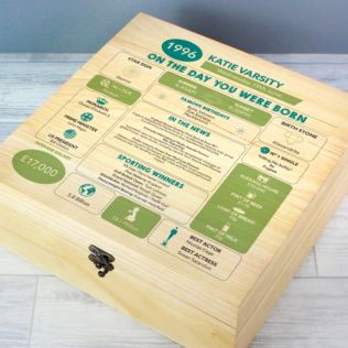 Personalised The Day You Were Born - 30th Birthday Keepsake Box Product Image