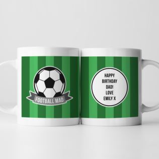 Personalised Football Mad Ceramic Mug Product Image