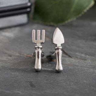 Fork and Trowel Gardeners Cufflinks In Personalised Box Product Image