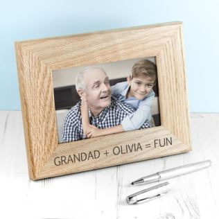 Fun with Grandad Engraved Wooden Photo Frame Product Image