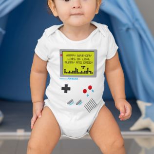 Personalised Game Baby Grow Product Image