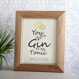 Personalised Gin And Tonic Framed Print Product Image