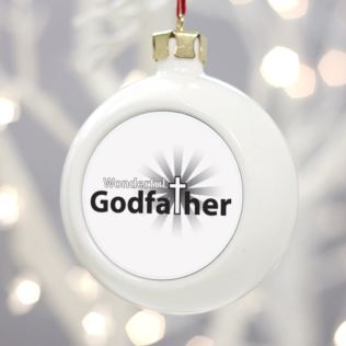 Personalised Godfather Christmas Bauble Product Image