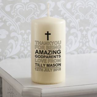 Personalised Godparents Candle Product Image