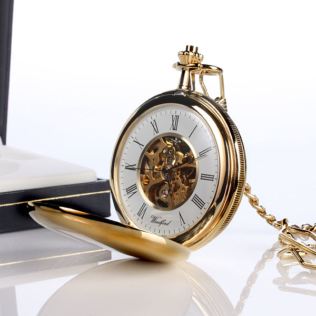Gold Plated Personalised Pocket Watch Product Image