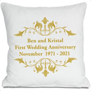 Personalised Golden Anniversary Cushion Product Image