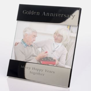 Engraved Golden Anniversary Photo Frame Product Image