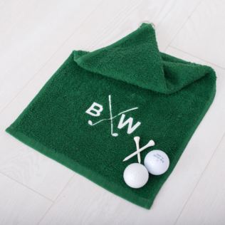 Personalised Luxury Golf Towel - Green Product Image