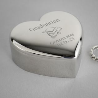 Personalised Graduation Heart Trinket Box Product Image