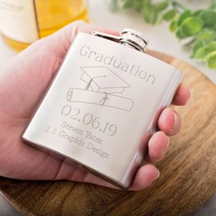 Personalised Graduation Hip Flask Product Image