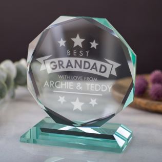 Personalised Best Grandad Octagon Award Product Image