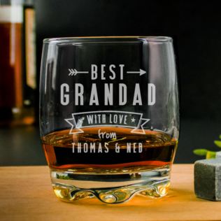 Personalised Grandad Whisky Glass Product Image