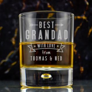 Personalised Grandad Whisky Glass Product Image