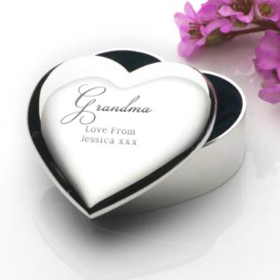 Engraved Grandma Heart Trinket Box Product Image