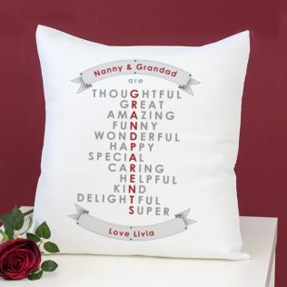 Grandparents Words Personalised Cushion Product Image