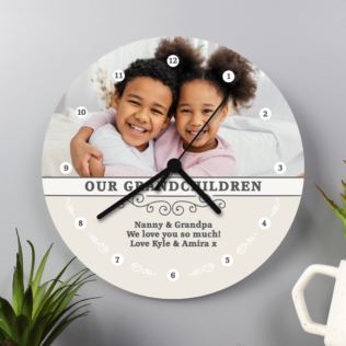 Personalised Grandparents Photo Upload Clock Product Image