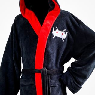 Space Invaders Men's Bathrobe Product Image