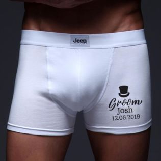 Personalised Groom Boxer Shorts Product Image