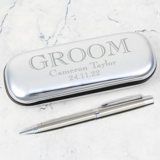 Personalised Groom Pen & Box Set Product Image