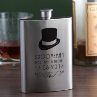 Personalised Groomsman Hip Flask Product Image