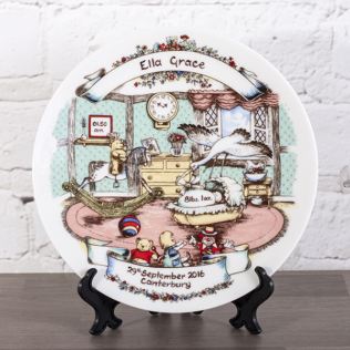 Personalised Heron China Tudor Birth Plate Product Image