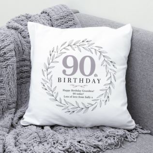 Personalised 90th Birthday Cushion Product Image