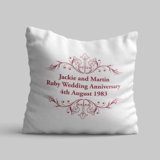 Personalised Ruby Anniversary Cushion Product Image