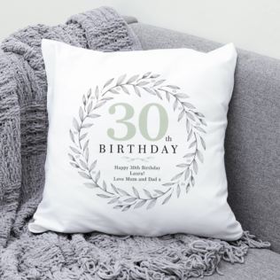 Personalised 30th Birthday Cushion Product Image