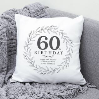 Personalised 60th Birthday Cushion Product Image