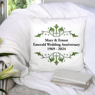 Personalised Emerald Anniversary Cushion Product Image